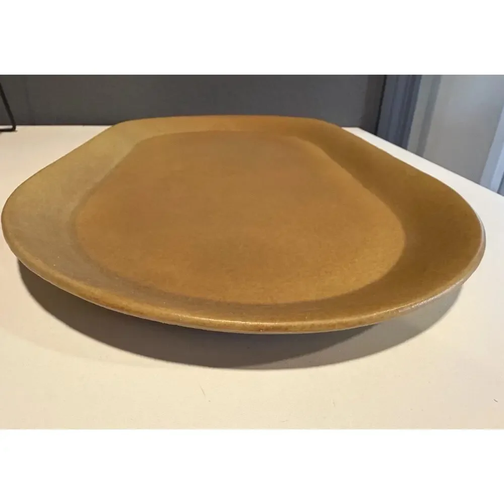 BENNINGTON POTTERY Tawny MUSTARD Sideboard Platter 1671 - 17.5” VTG